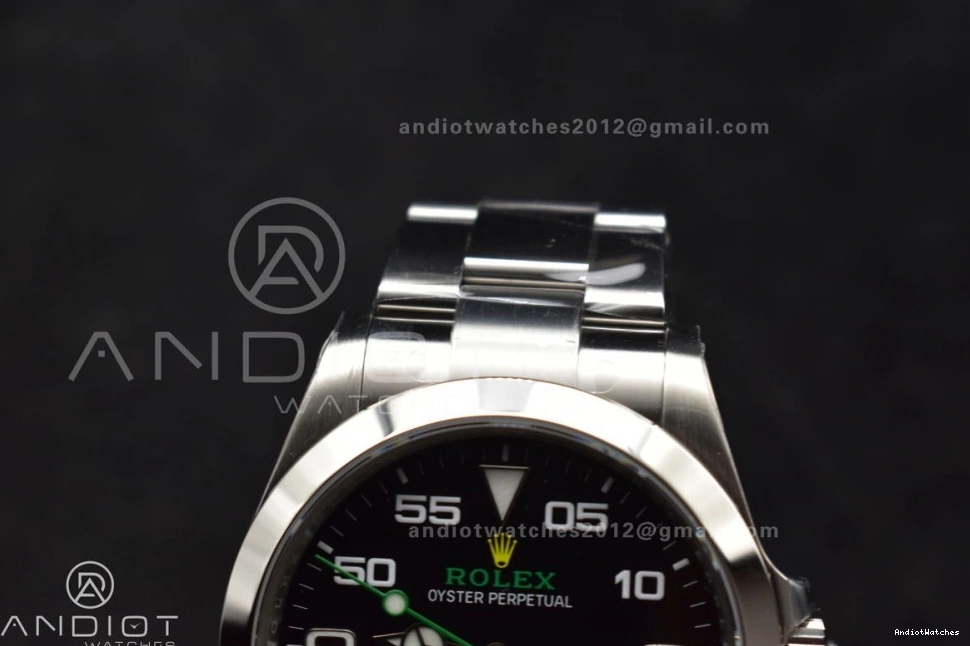 126900 Edition SmoothTexture Bracelet Dial Air-King SS Best 904L Black 509 VS on VSF 1:1 Steel 0127